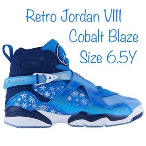 ❄️Colbalt Blaze Retro Jordan 8’s size 6.5Y❄️